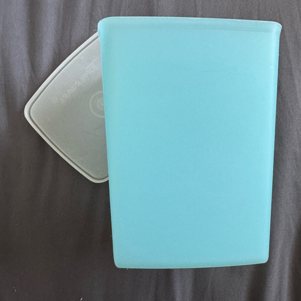 Vintage Baby Blue Tupperware 2 Quart Freezer Storage Box